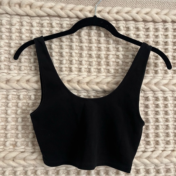 WILFRED Small Black Crop Top - Picture 1 of 3